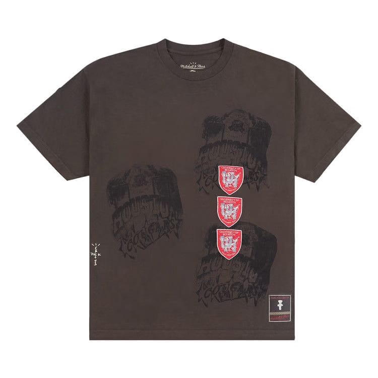 Cactus Jack by Travis Scott x Mitchell & Ness University Of Houston Seal T-Shirt Brown