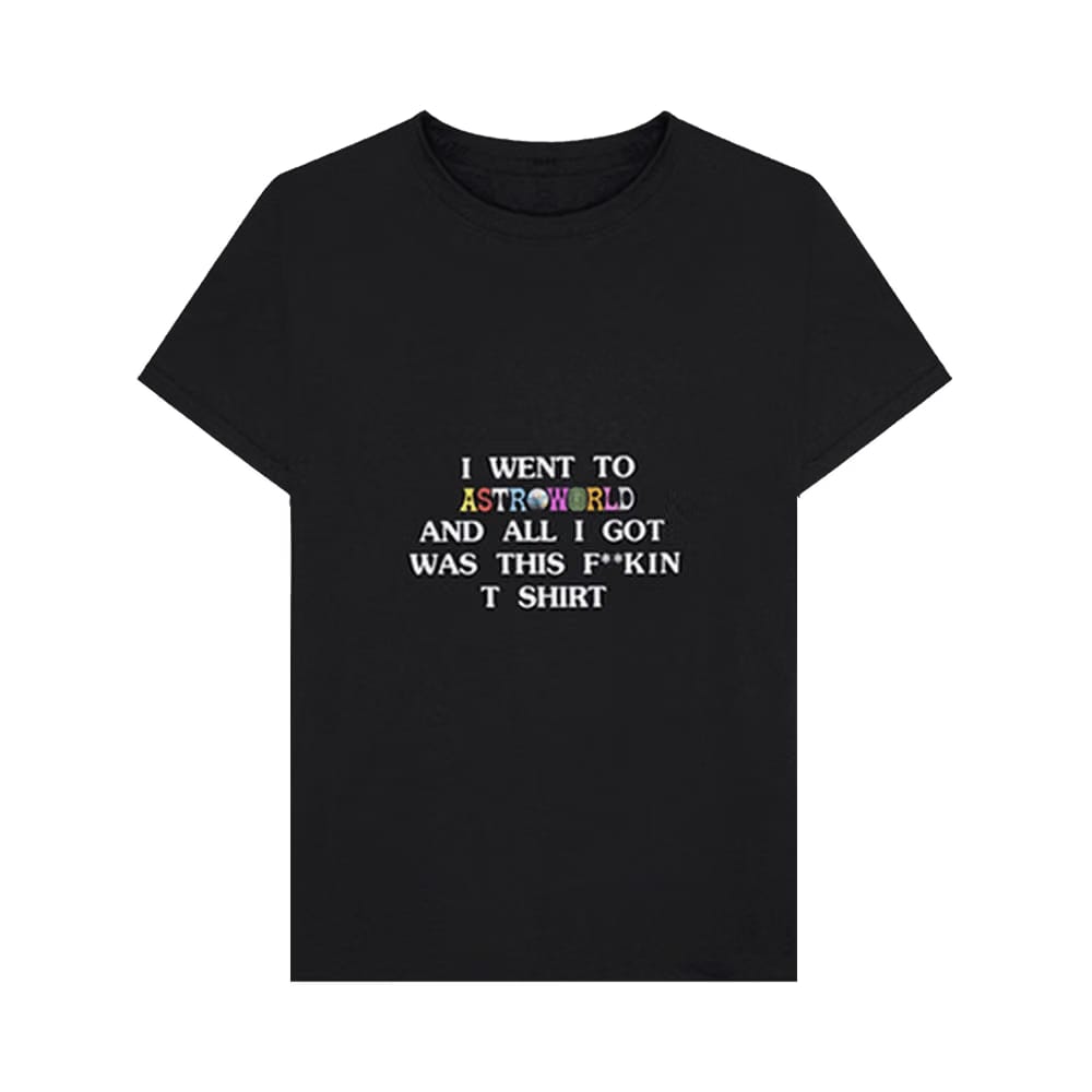Cactus Jack by Travis Scott Astroworld I Went To Astroworld T-Shirt Black