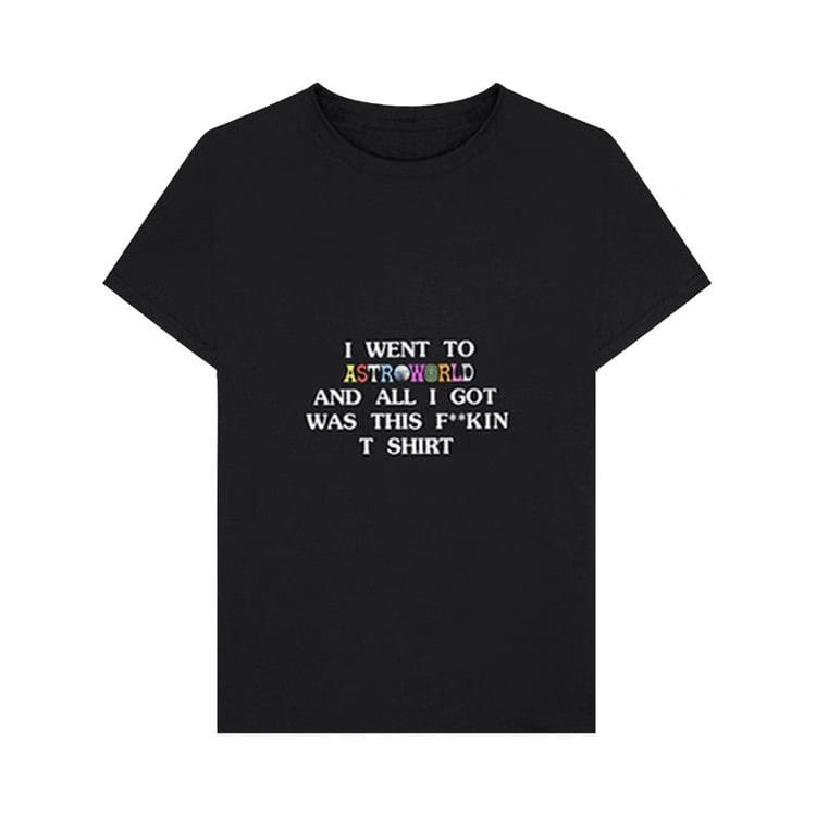 Cactus Jack by Travis Scott Astroworld I Went To Astroworld T-Shirt Black