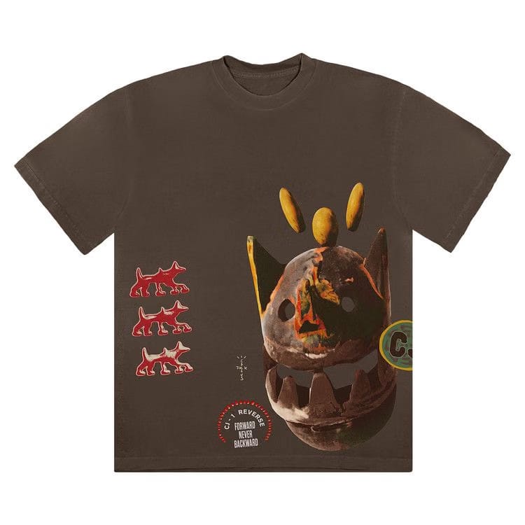 Cactus Jack by Travis Scott Never Backward T-Shirt Brown