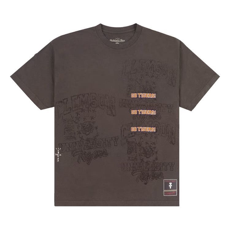 Cactus Jack by Travis Scott x Mitchell & Ness Clemson University Seal T-Shirt Brown