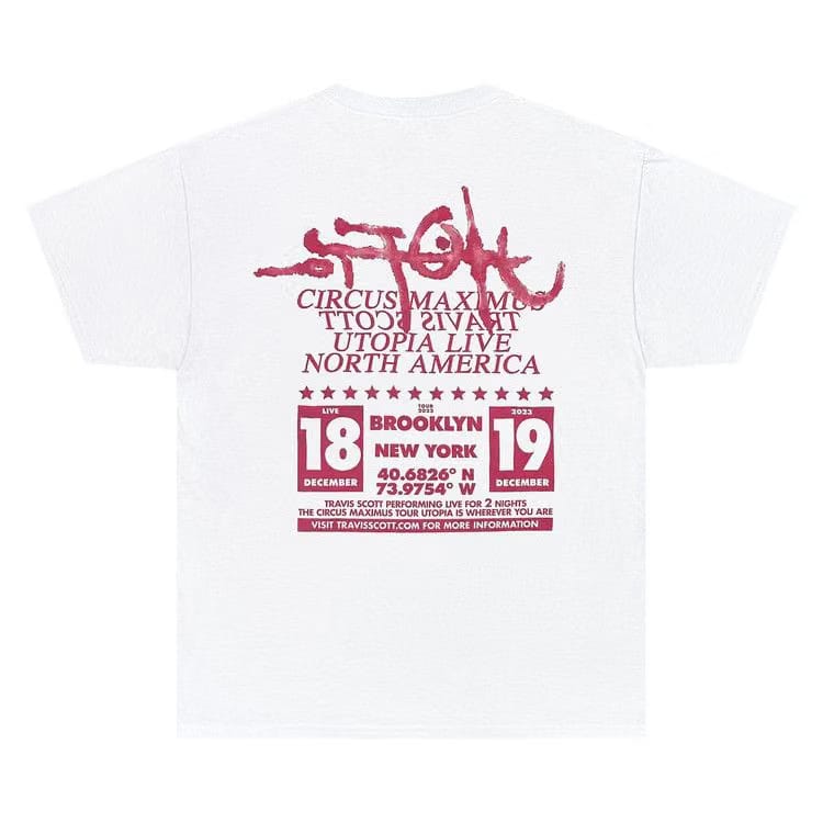 Cactus Jack by Travis Scott Utopia Is In Brooklyn Tour T-Shirt White