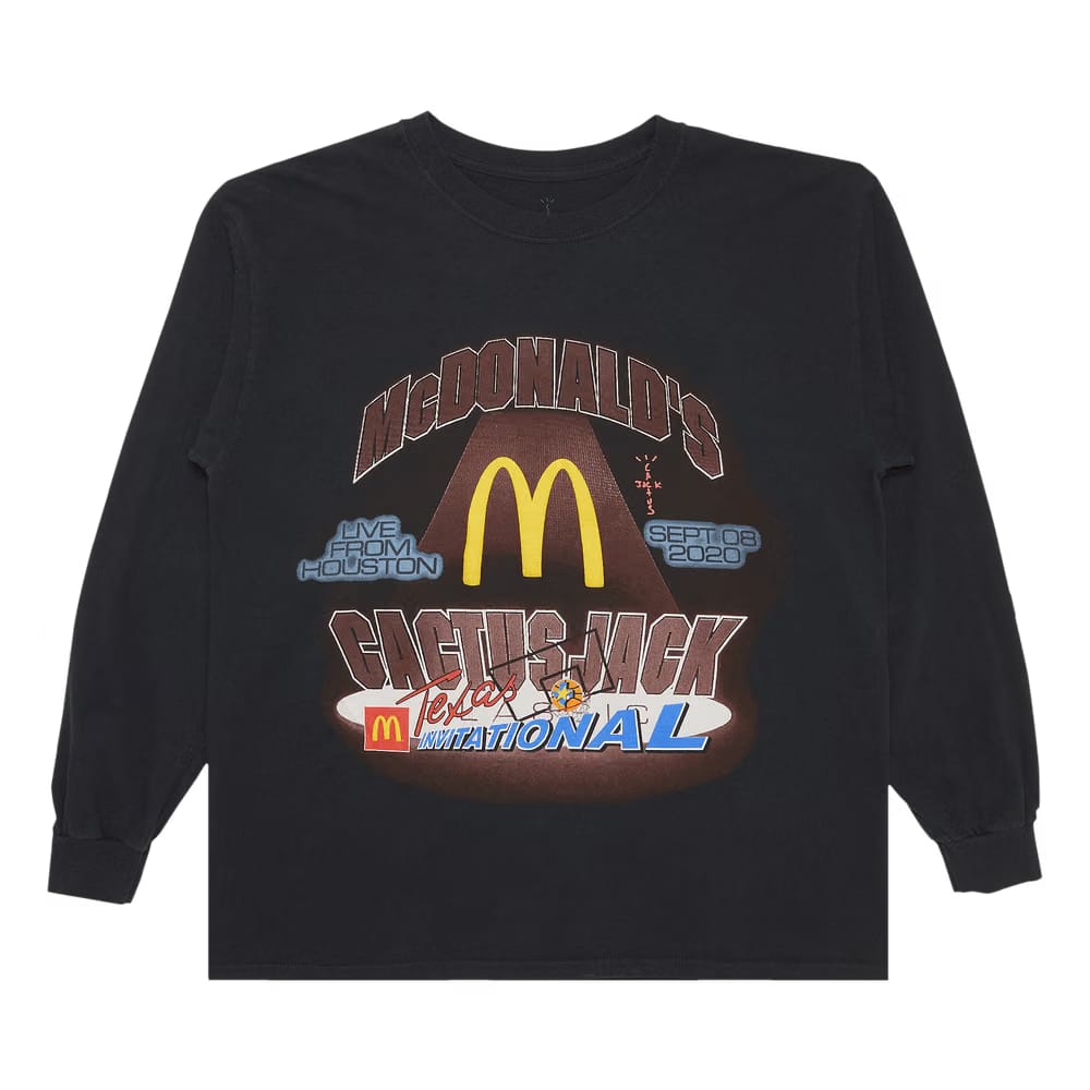 Cactus Jack by Travis Scott x McDonald's Invitational Long-Sleeve T-Shirt Black