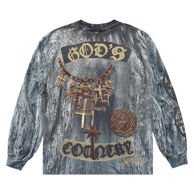 Cactus Jack by Travis Scott God's Country Long-Sleeve Multicolor