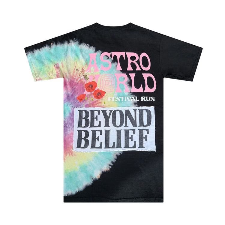Cactus Jack by Travis Scott Astroworld Festival Run Tie Dye T-Shirt Black
