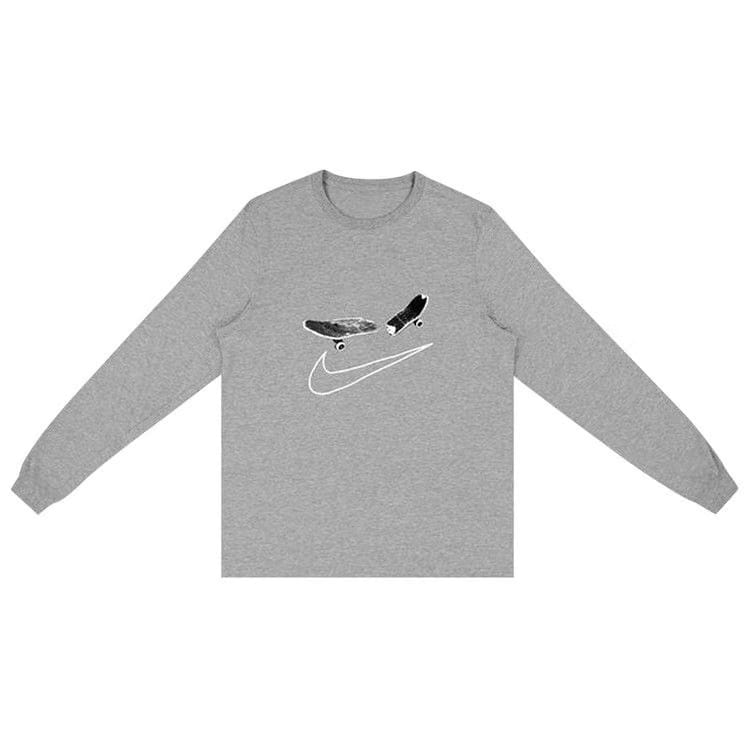 Cactus Jack by Travis Scott For Nike SB Smile Long-Sleeve T-Shirt II Heather Grey
