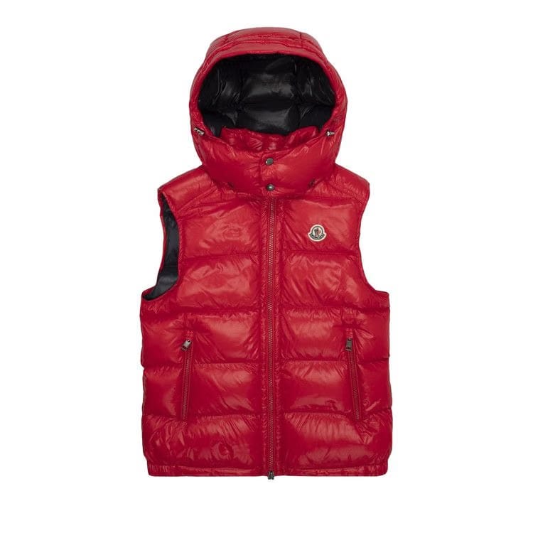 Moncler Bormes Shiny Puffer Vest Red
