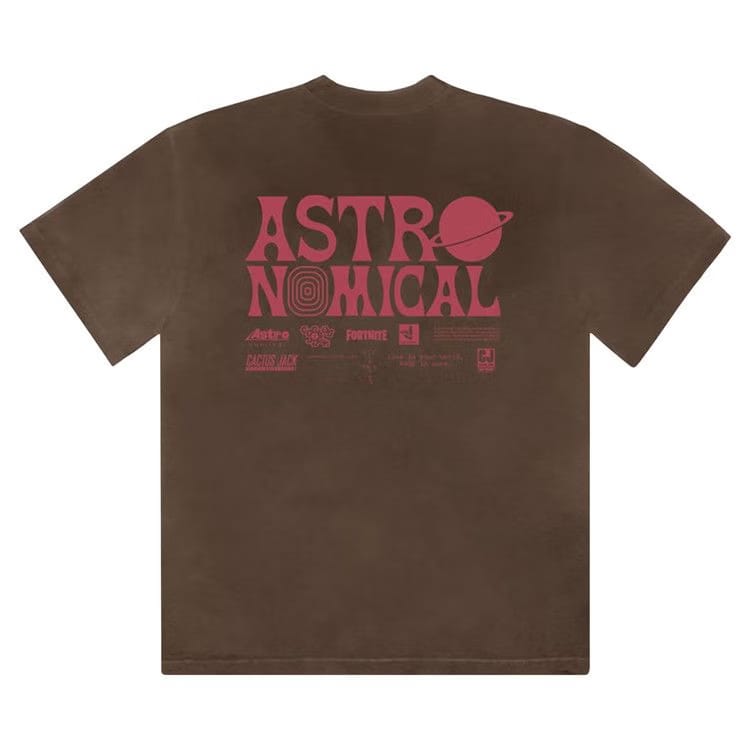 Cactus Jack by Travis Scott World Event T-Shirt Brown