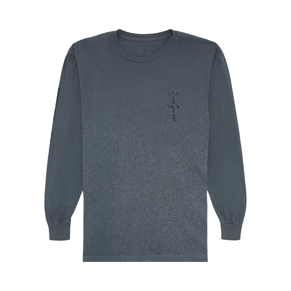 Cactus Jack by Travis Scott Back Bling Long-Sleeve T-Shirt Grey