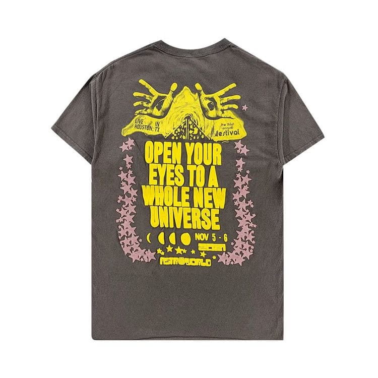 Cactus Jack by Travis Scott Open Your Eyes T-Shirt II Grey