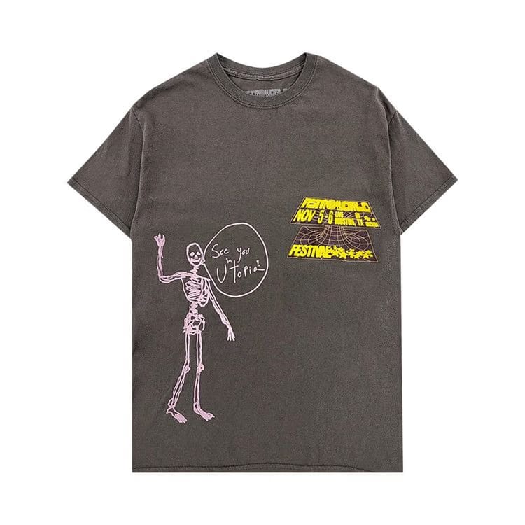 Cactus Jack by Travis Scott Open Your Eyes T-Shirt II Grey