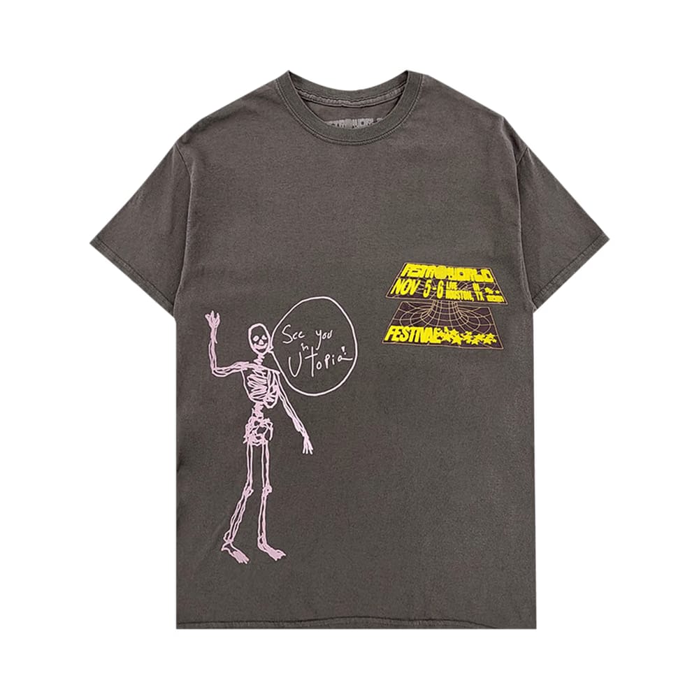 Cactus Jack by Travis Scott Open Your Eyes T-Shirt II Grey