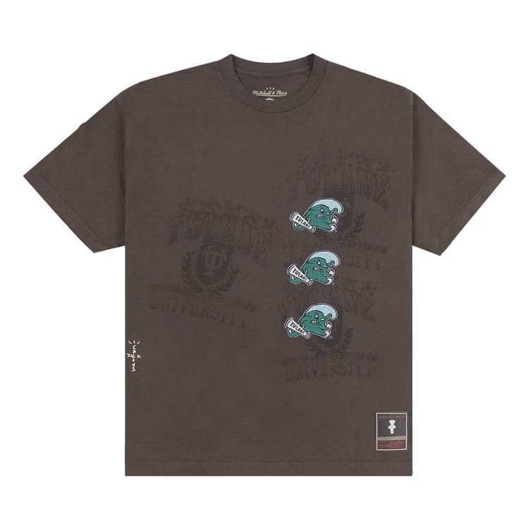 Cactus Jack by Travis Scott x Mitchell & Ness Tulane University Seal T-Shirt Brown