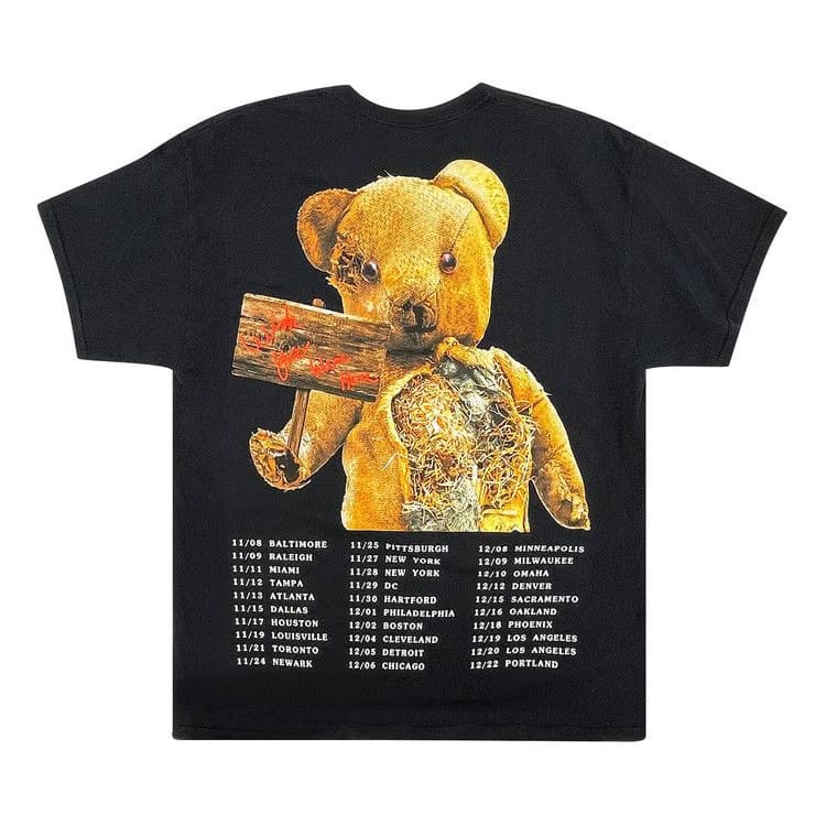 Cactus Jack by Travis Scott Teddy Bear T-Shirt Black