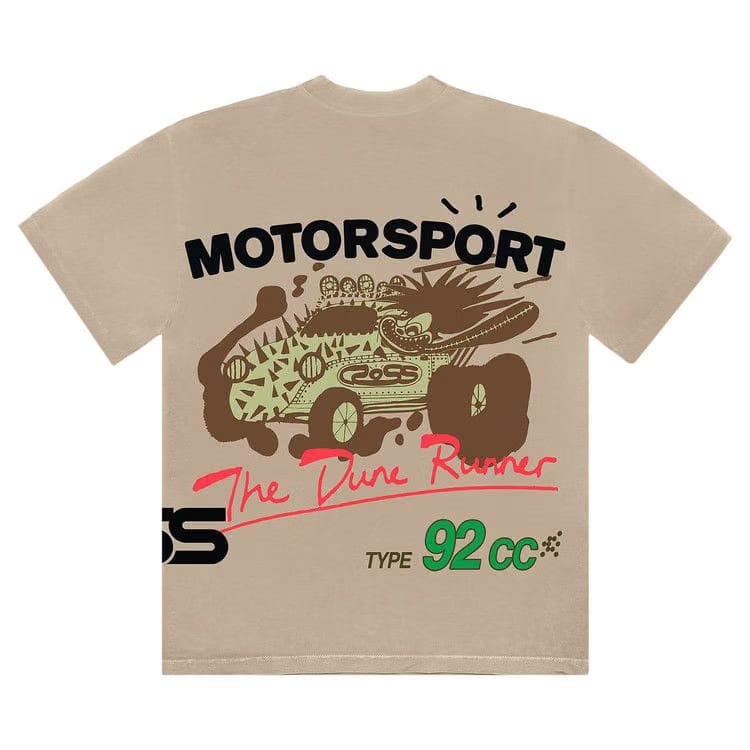 Cactus Jack by Travis Scott Motor Sport T-Shirt Tan
