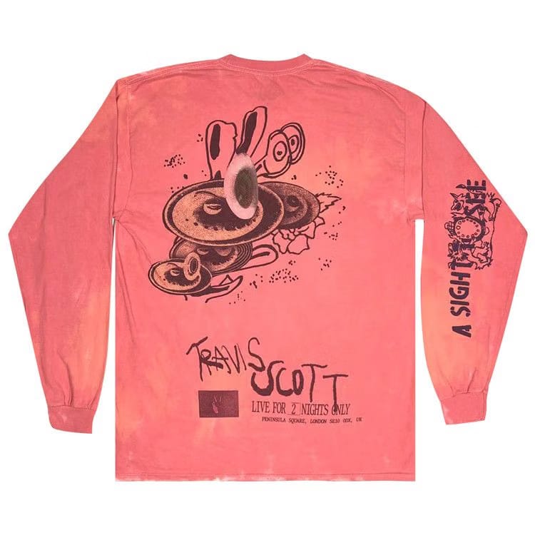 Cactus Jack by Travis Scott O2 Live Long-Sleeve Pink Tie-Dye