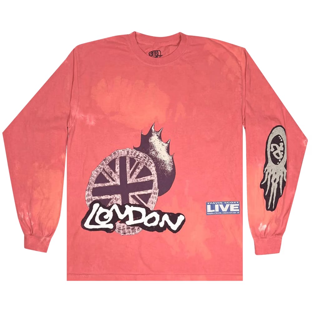 Cactus Jack by Travis Scott O2 Live Long-Sleeve Pink Tie-Dye