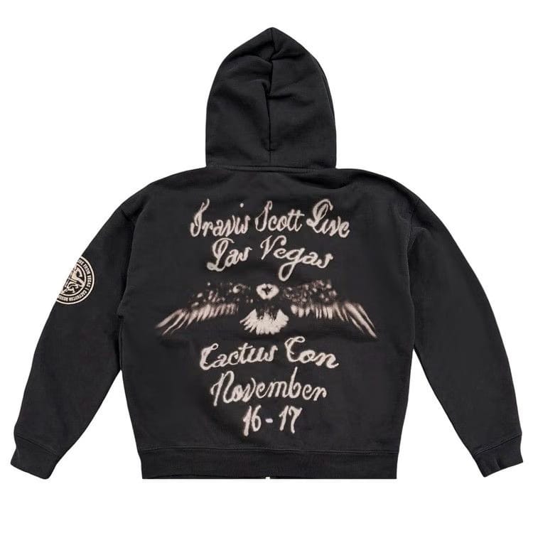 Cactus Jack by Travis Scott Utopia My Eyes Zip Hoodie Black