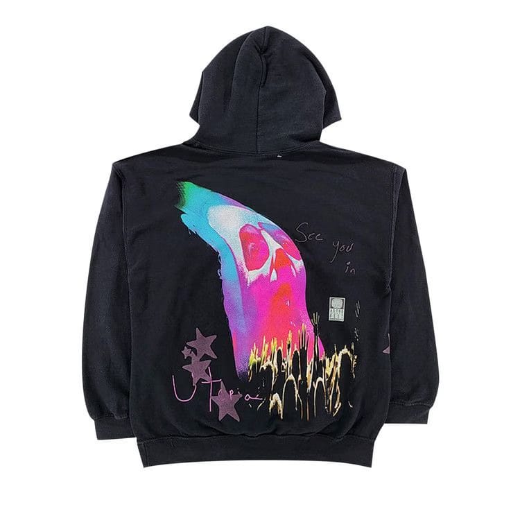 Cactus Jack by Travis Scott Face Melt Hoodie Black