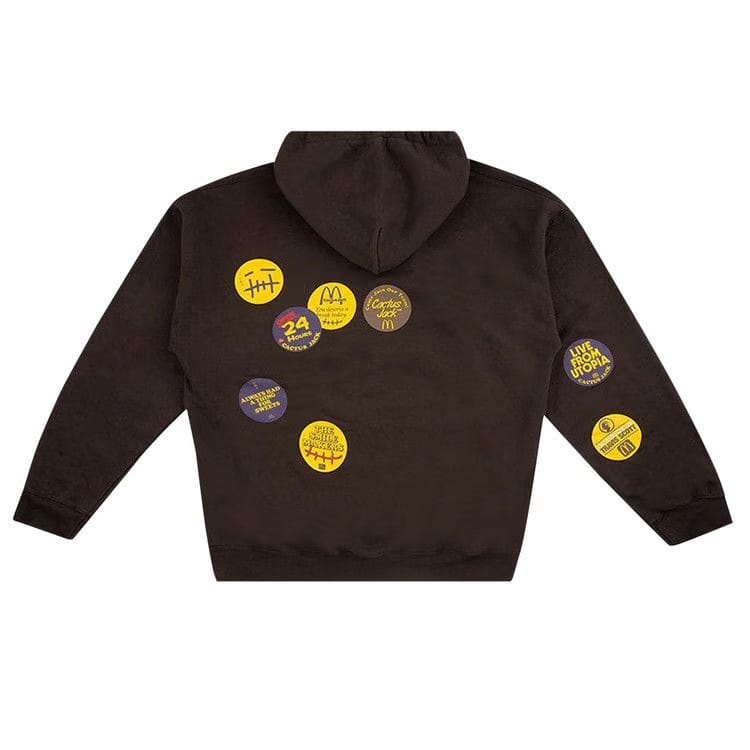 Cactus Jack by Travis Scott x McDonald's Sticker Bomb Hoodie Brown