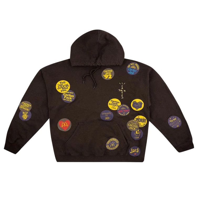 Cactus Jack by Travis Scott x McDonald's Sticker Bomb Hoodie Brown