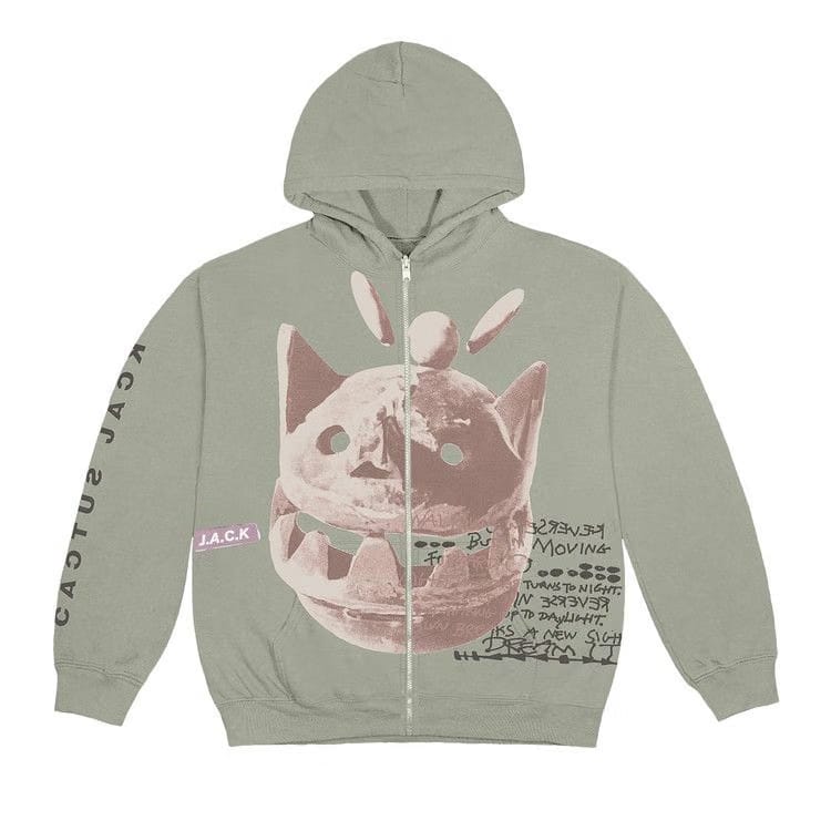 Cactus Jack by Travis Scott New Sight Zip Up Hoodie Sage