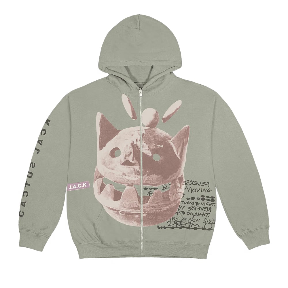 Cactus Jack by Travis Scott New Sight Zip Up Hoodie Sage