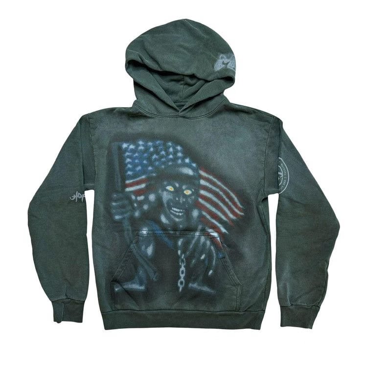 Cactus Jack by Travis Scott Met Life Hoodie II Washed Green