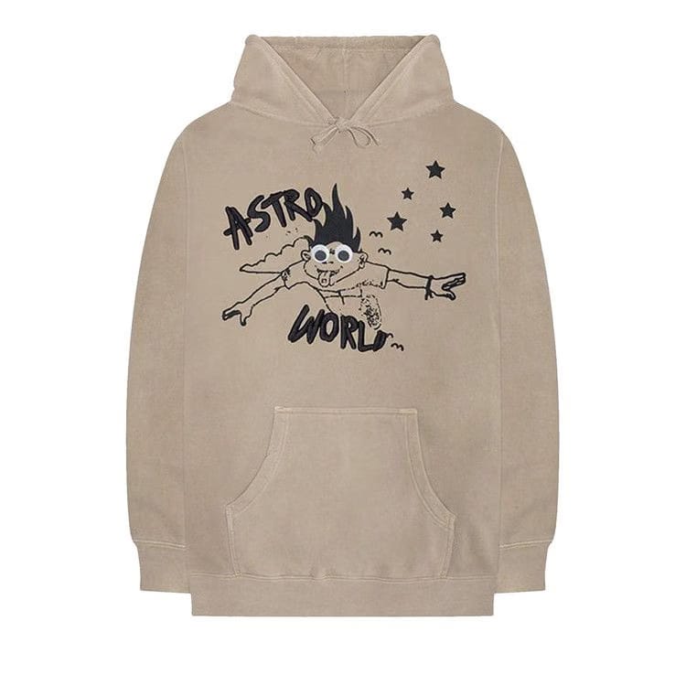 Cactus Jack by Travis Scott Astroworld Look Mom I Can Fly Hoodie Tan