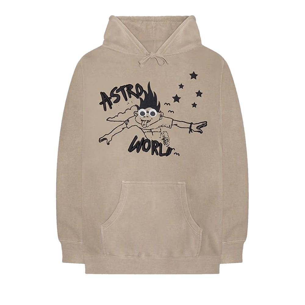 Cactus Jack by Travis Scott Astroworld Look Mom I Can Fly Hoodie Tan