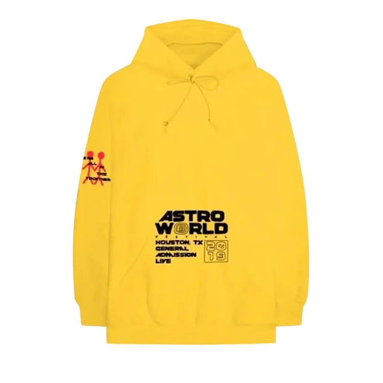 Cactus Jack by Travis Scott Astroworld Festival 2019 Official Souvenir Hoodie Gold