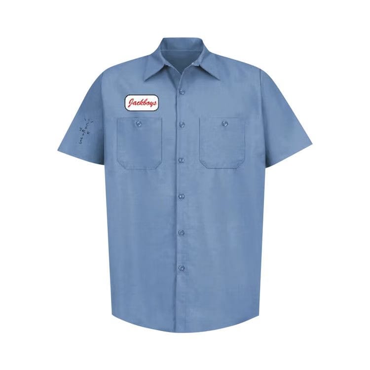 Cactus Jack by Travis Scott x Dickies JACKBOYS Work Shirt Blue