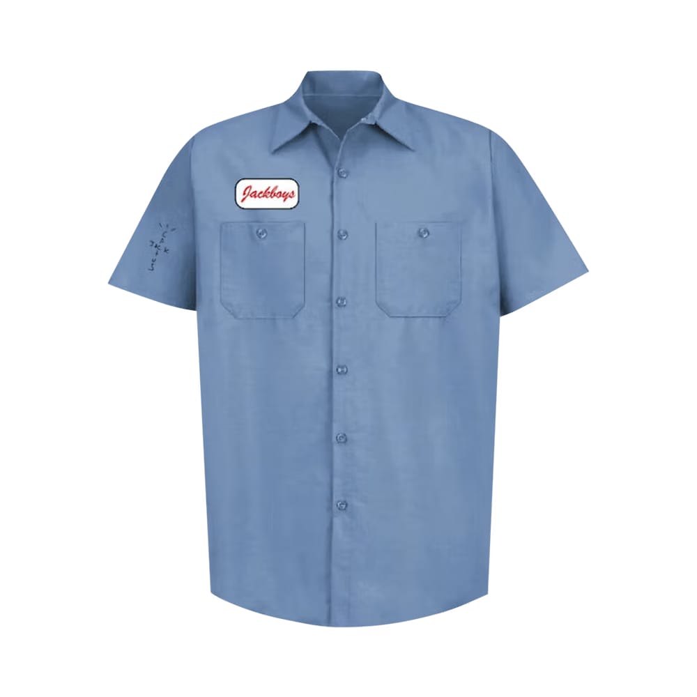 Cactus Jack by Travis Scott x Dickies JACKBOYS Work Shirt Blue