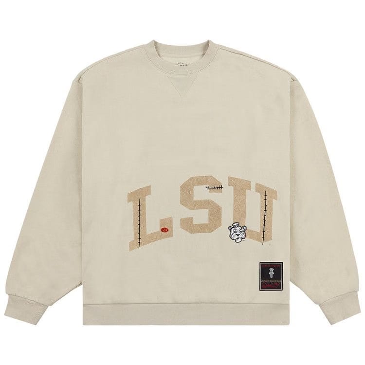 Cactus Jack by Travis Scott x Mitchell & Ness Louisiana State University Handdrawn T-Shirt Tan