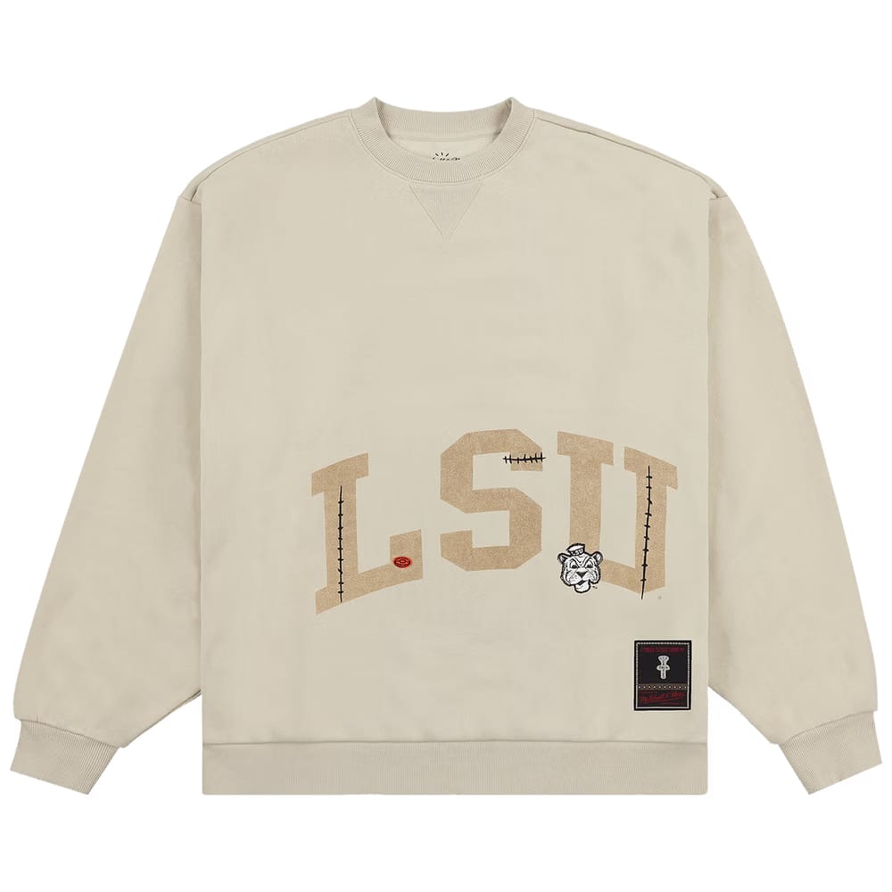Cactus Jack by Travis Scott x Mitchell & Ness Louisiana State University Handdrawn T-Shirt Tan
