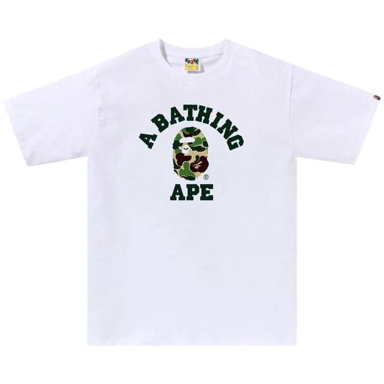 BAPE ABC Camo College T-Shirt White/Green