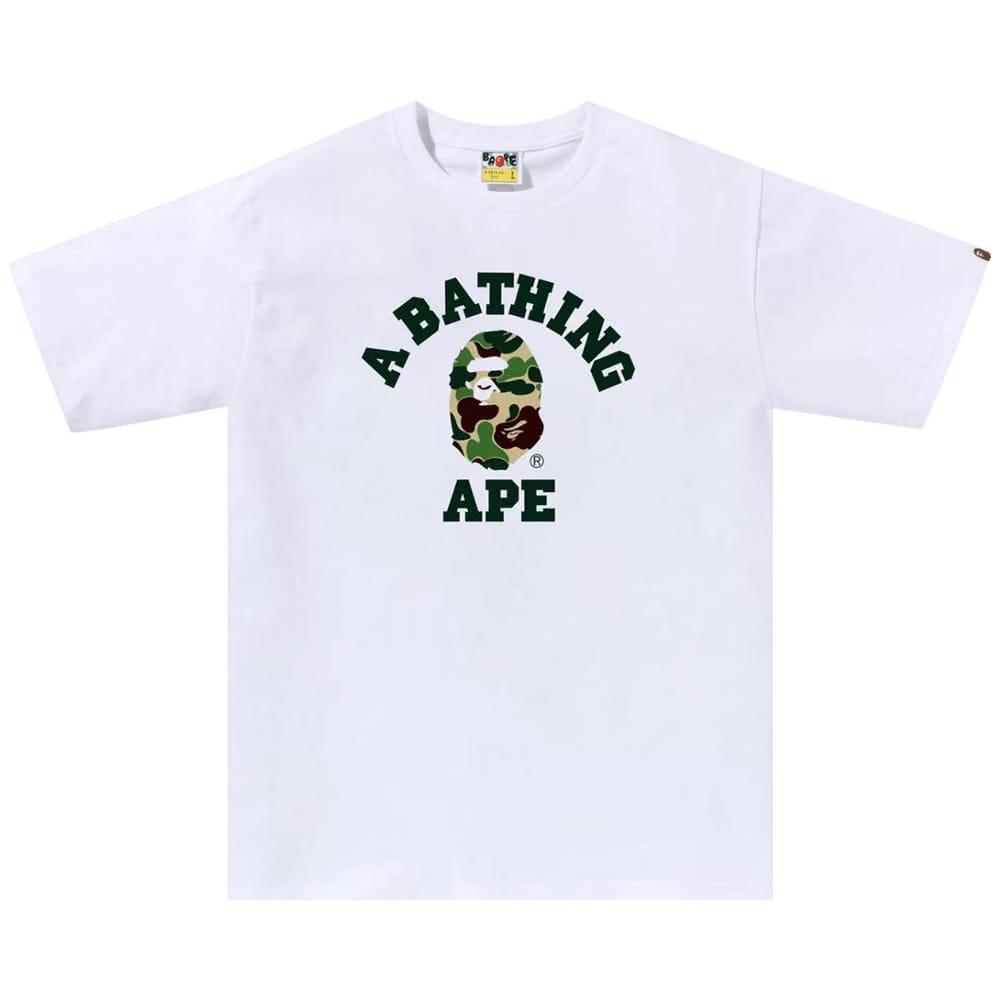 BAPE ABC Camo College T-Shirt White/Green