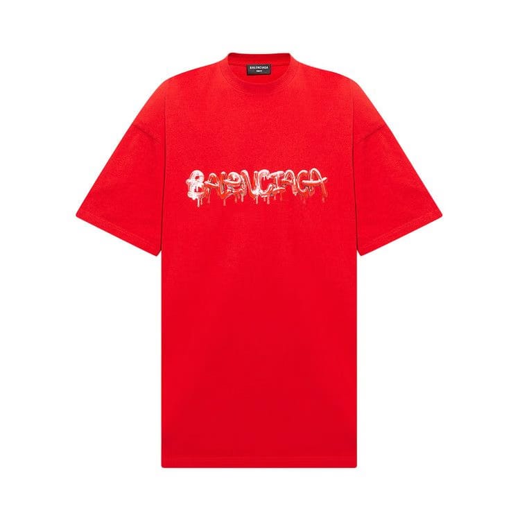 Balenciaga Oversized T-Shirt Cardi Red