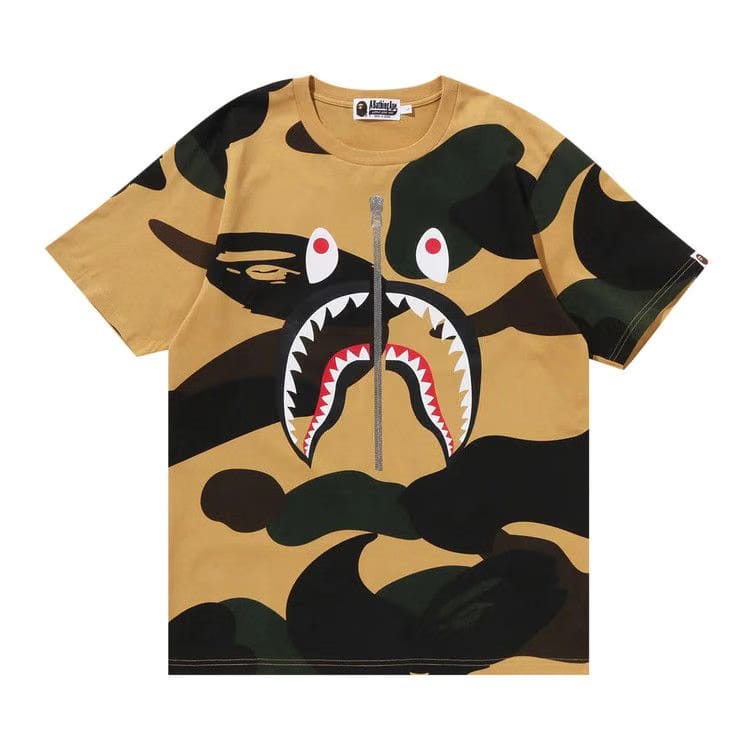 BAPE Giant 1st Camo Shark T-Shirt Yellow