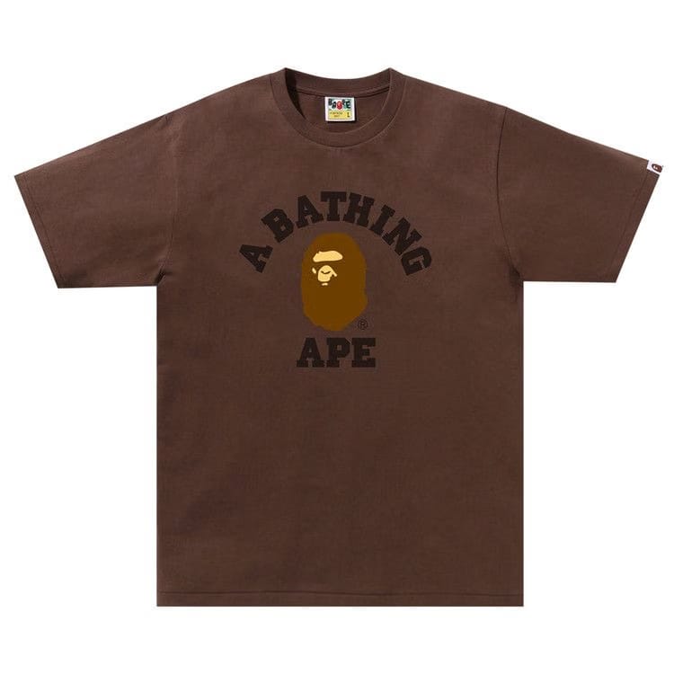 BAPE College T-Shirt Brown