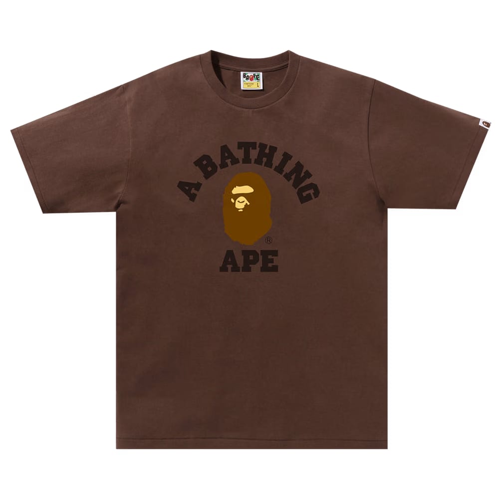 BAPE College T-Shirt Brown