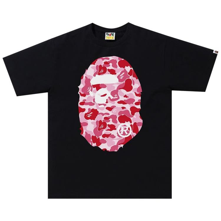 BAPE ABC Camo Big Ape Head T-Shirt Black/Pink