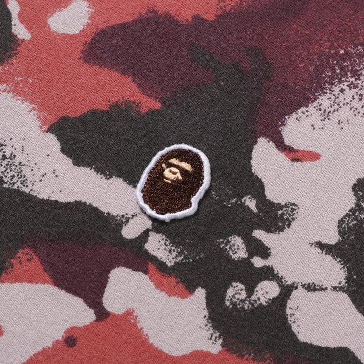 BAPE Map Camo Ape Head One Point Relaxed Fit T-Shirt Red