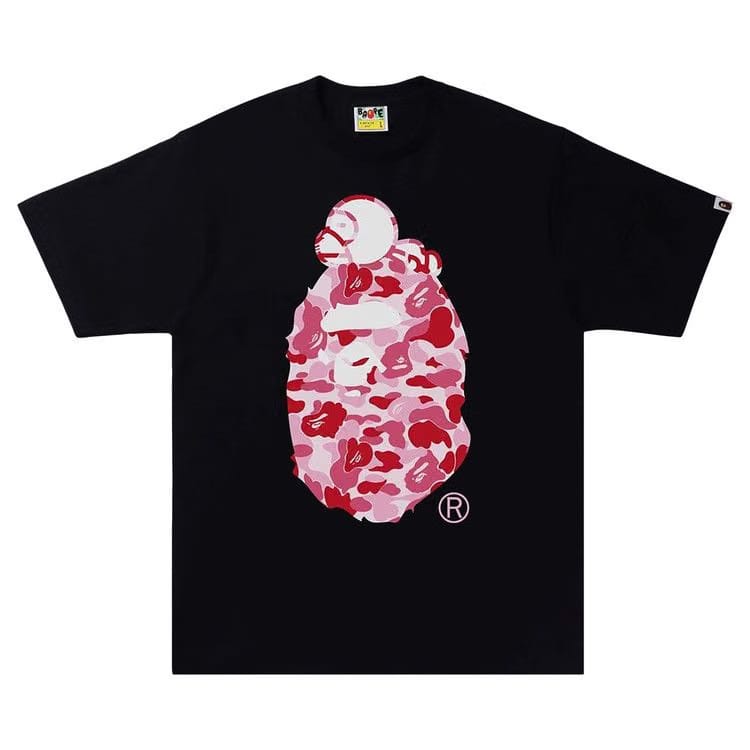 BAPE ABC Camo Milo On Big Ape T-Shirt Black/Pink