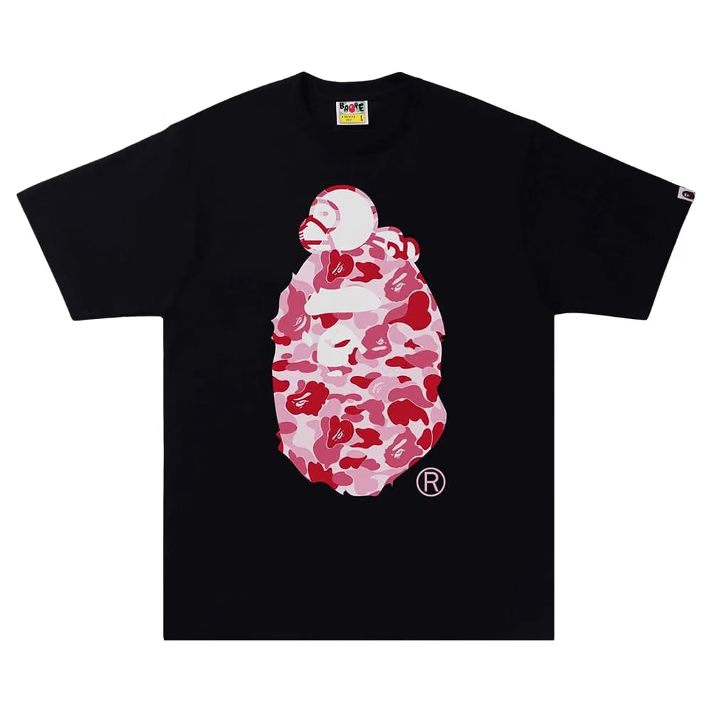 BAPE ABC Camo Milo On Big Ape T-Shirt Black/Pink