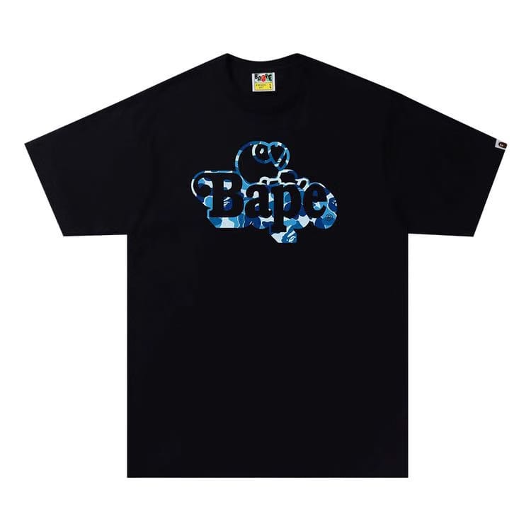 BAPE ABC Camo Milo On T-Shirt Black/Blue
