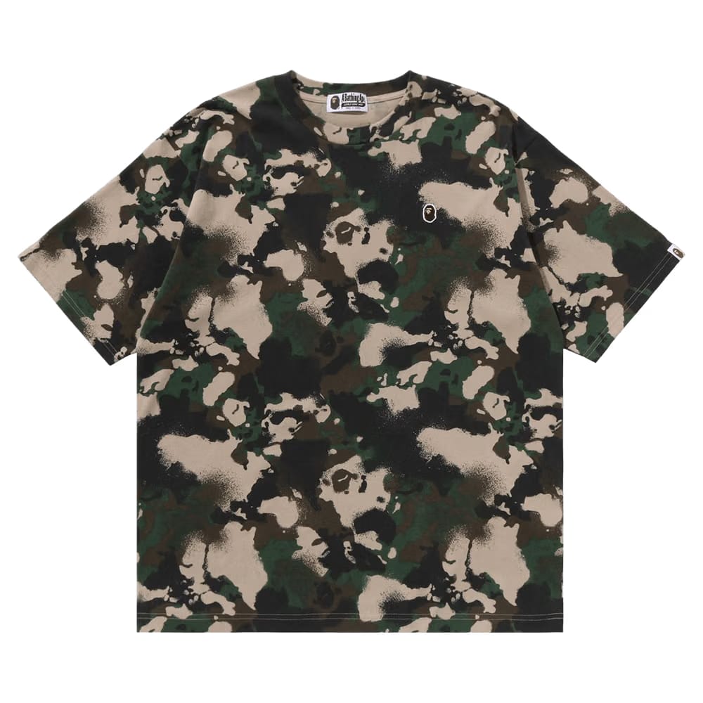 BAPE Map Camo Ape Head One Point Relaxed Fit T-Shirt Green