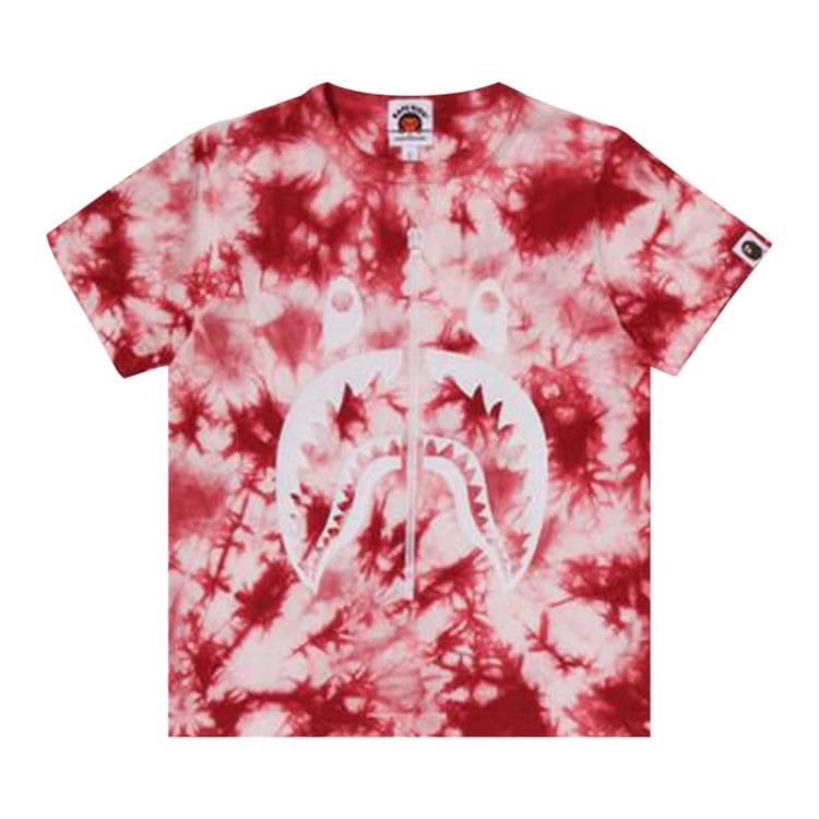 BAPE Kids Shark Tie Dye T-Shirt Red