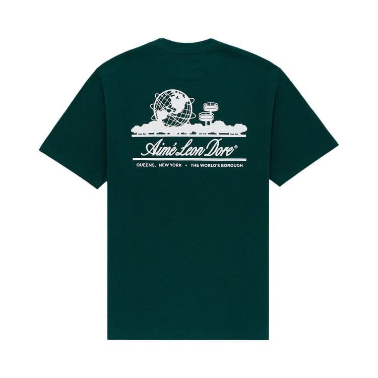 Aimé Leon Dore Unisphere Shorts-Sleeve T-Shirt Botanical Green