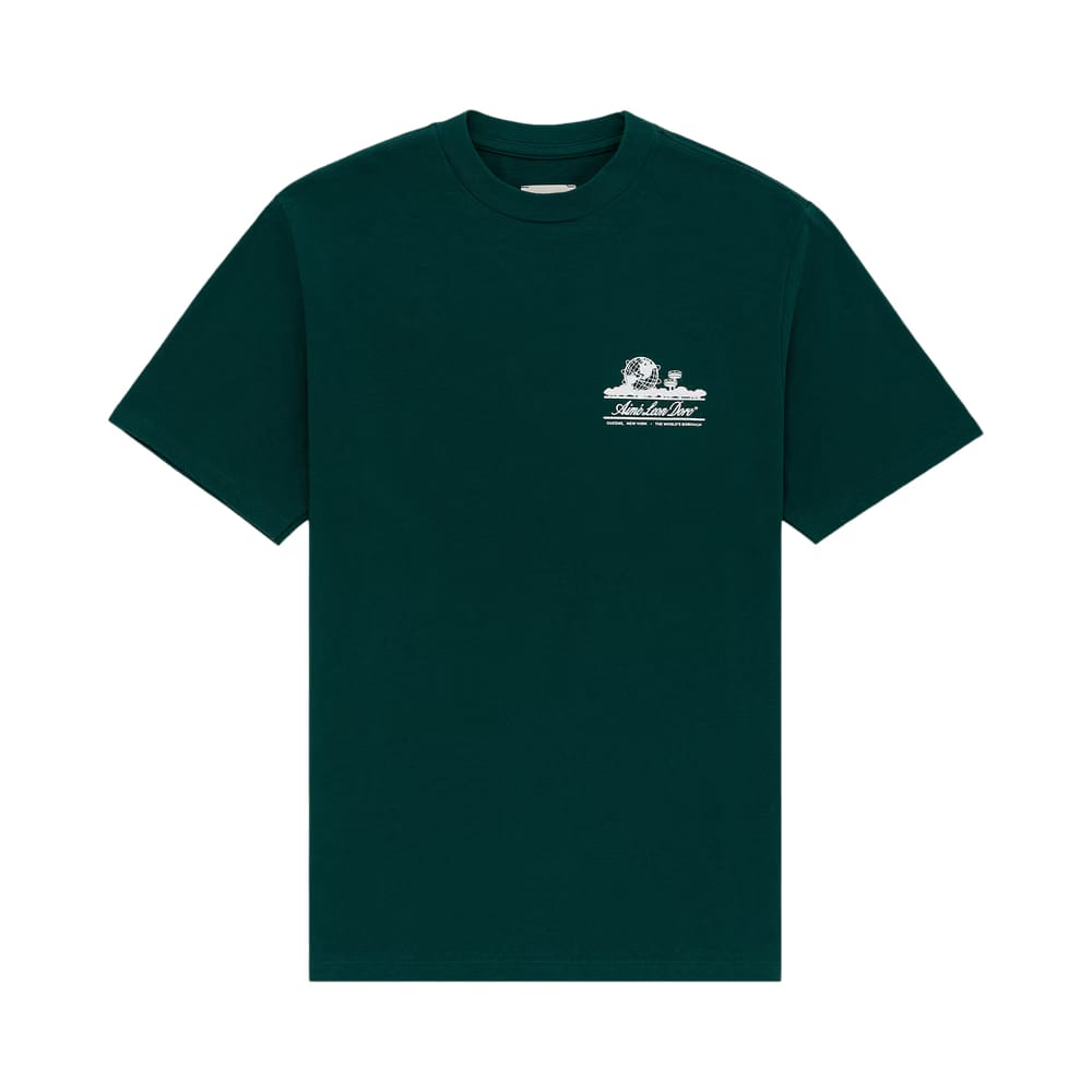 Aimé Leon Dore Unisphere Shorts-Sleeve T-Shirt Botanical Green